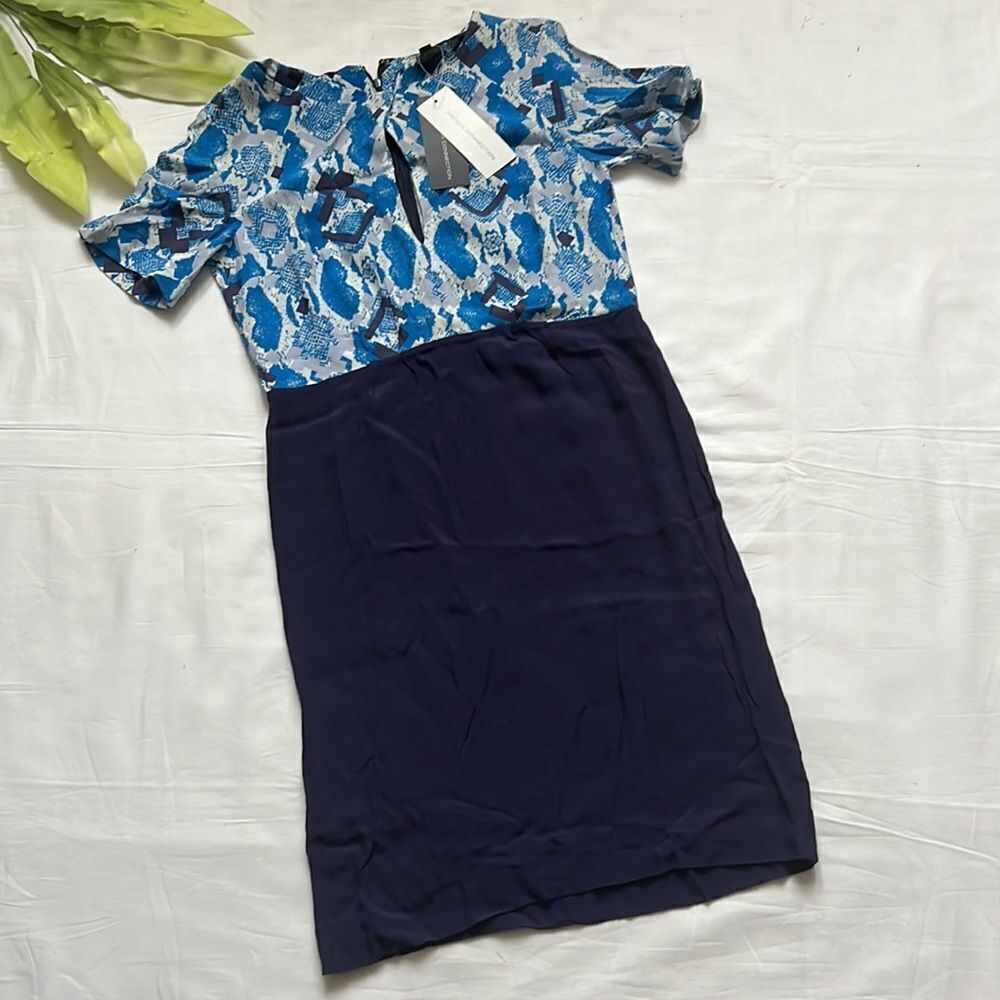 ⭐️nwt French Connection Blue Python Pixel Dress⭐️ - Picture 2 of 7